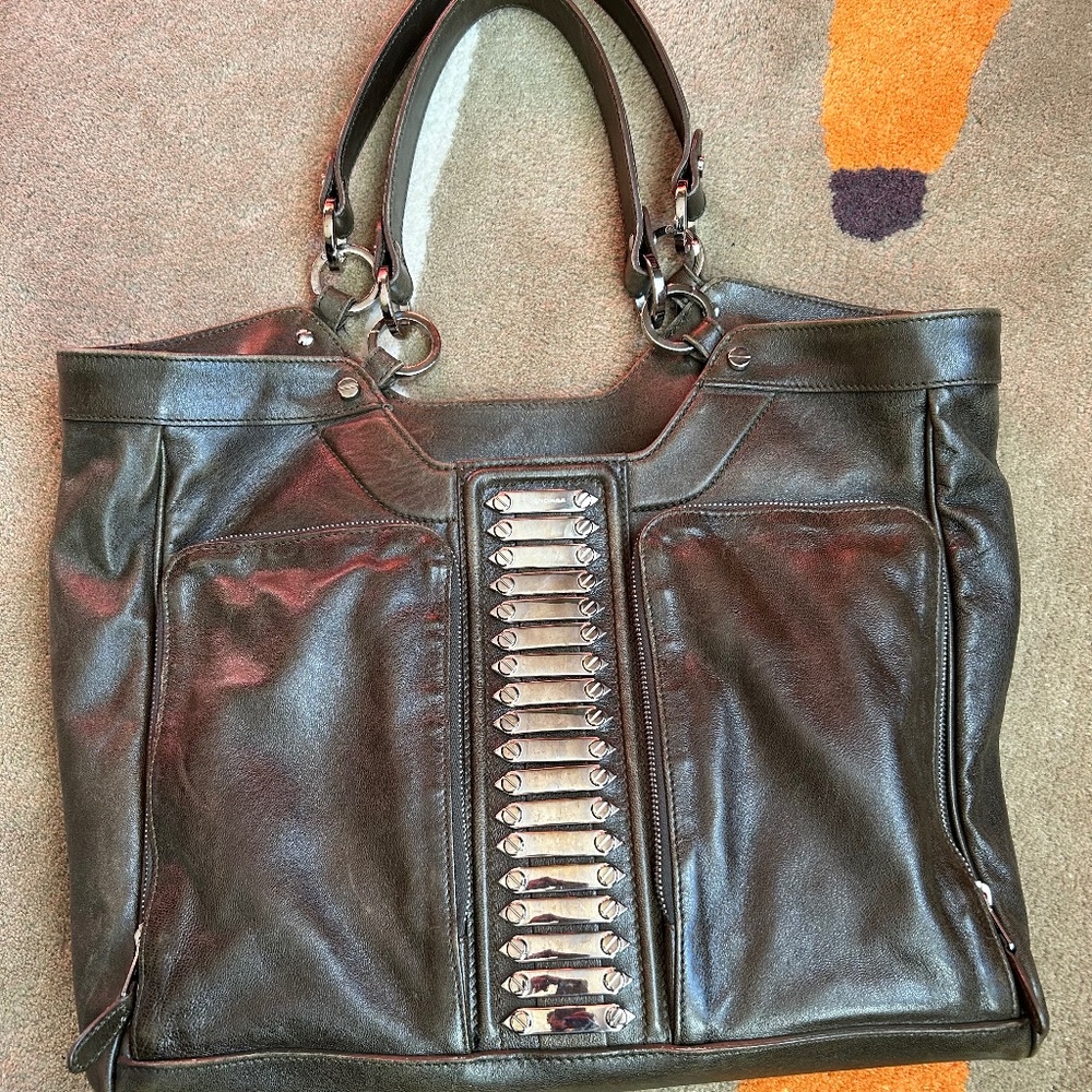 Balenciaga F/W 07 Vert Fonce Sac Clous